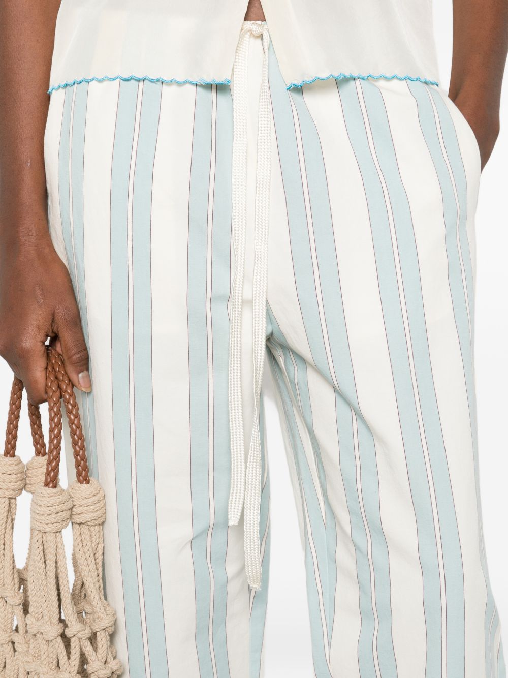 Forte Forte Women Striped Drawstring Trousers