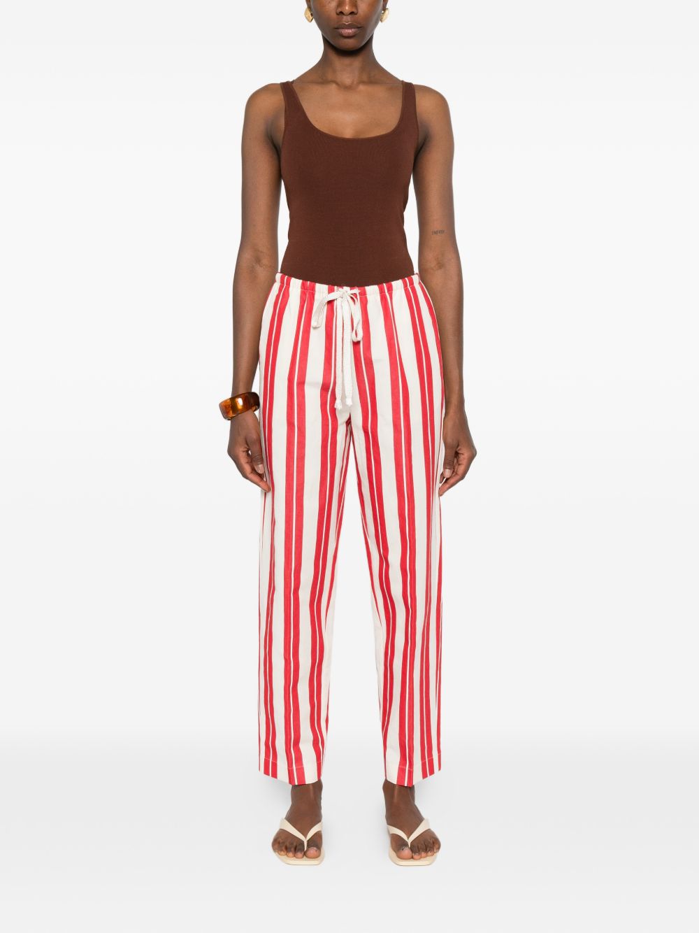 Forte Forte Women Striped Drawstring Trousers