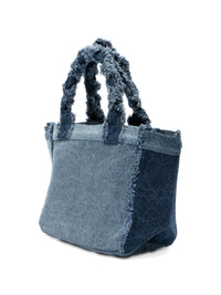 Ganni Women Denim Small Tote Bag