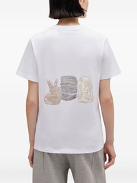 Ganni Women Cute Animals Organic Cotton T-Shirt