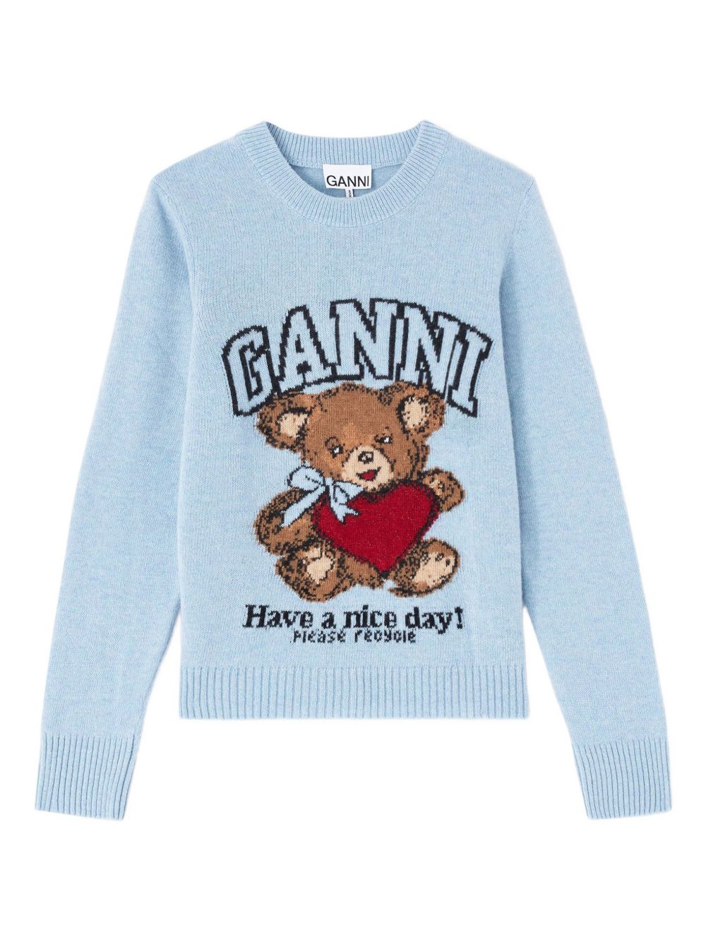 Ganni Women Wool Crewneck Sweater