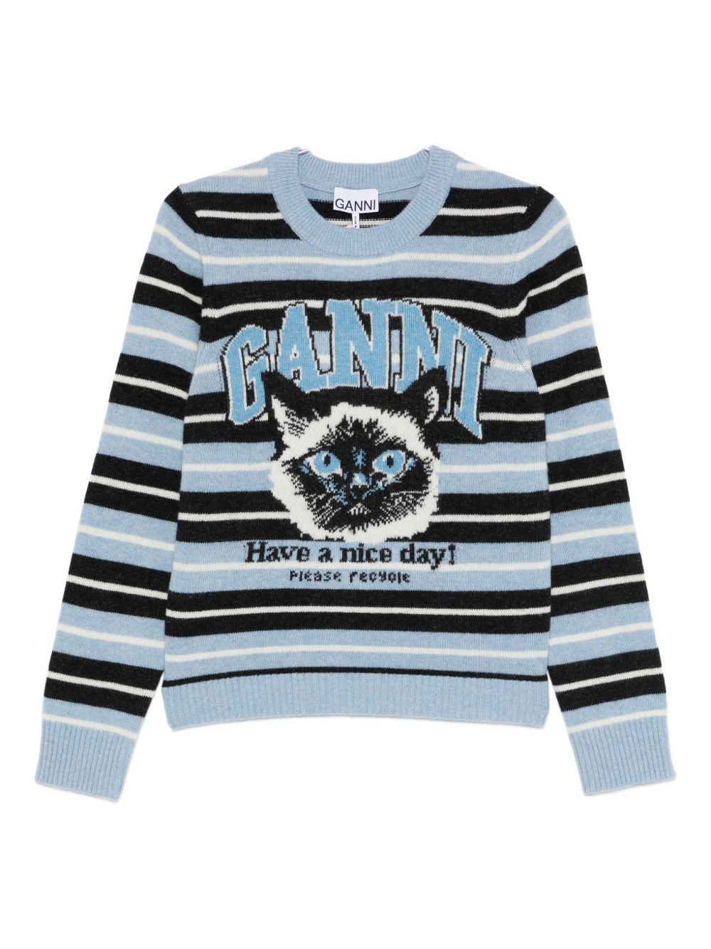 Ganni Women Wool Crewneck Sweater