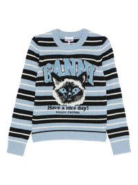 Ganni Women Wool Crewneck Sweater