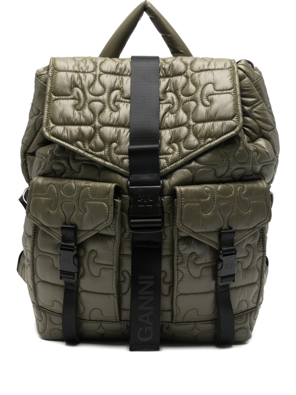 Ganni Women Quilted Nylon Backpack