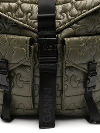 Ganni Women Quilted Nylon Backpack