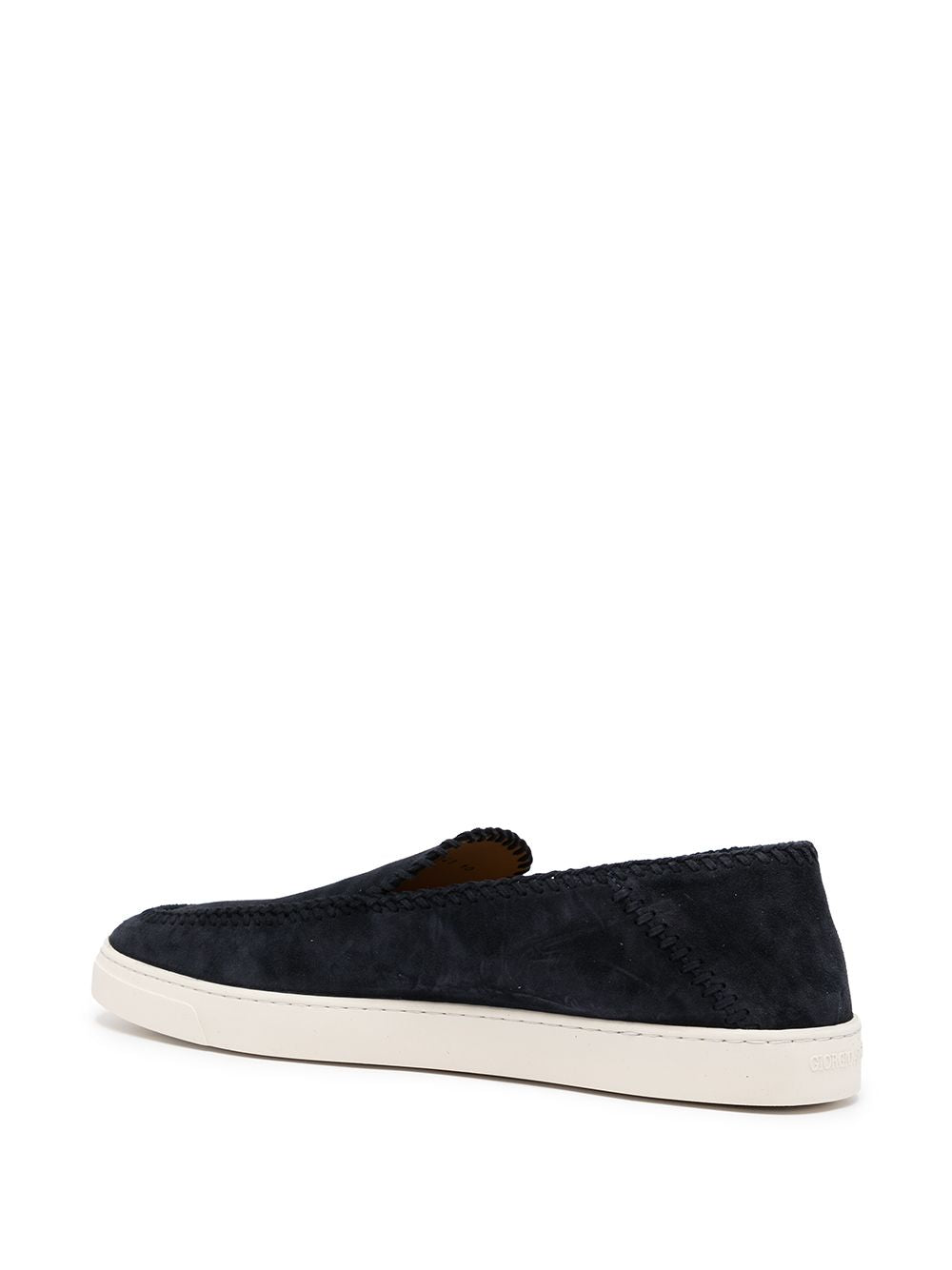 Giorgio Armani Men Leather Slip-On Sneakers