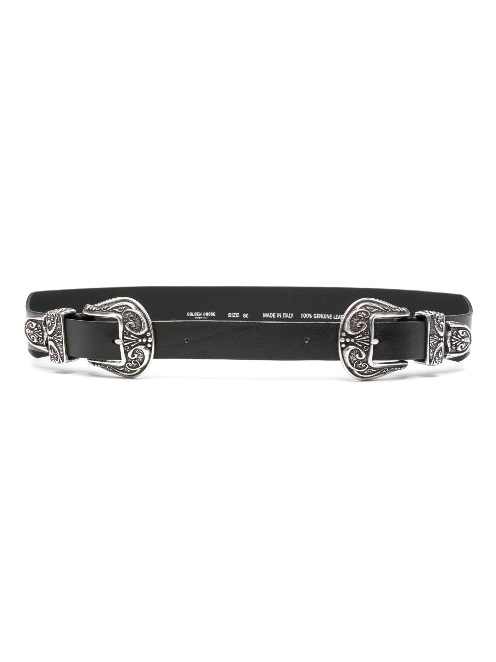 Golden Goose Women Double Buckle Leather Belt