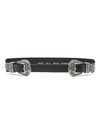 Golden Goose Women Double Buckle Leather Belt