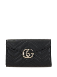 Gucci Women Gg Marmont Leather Wallet On Chain