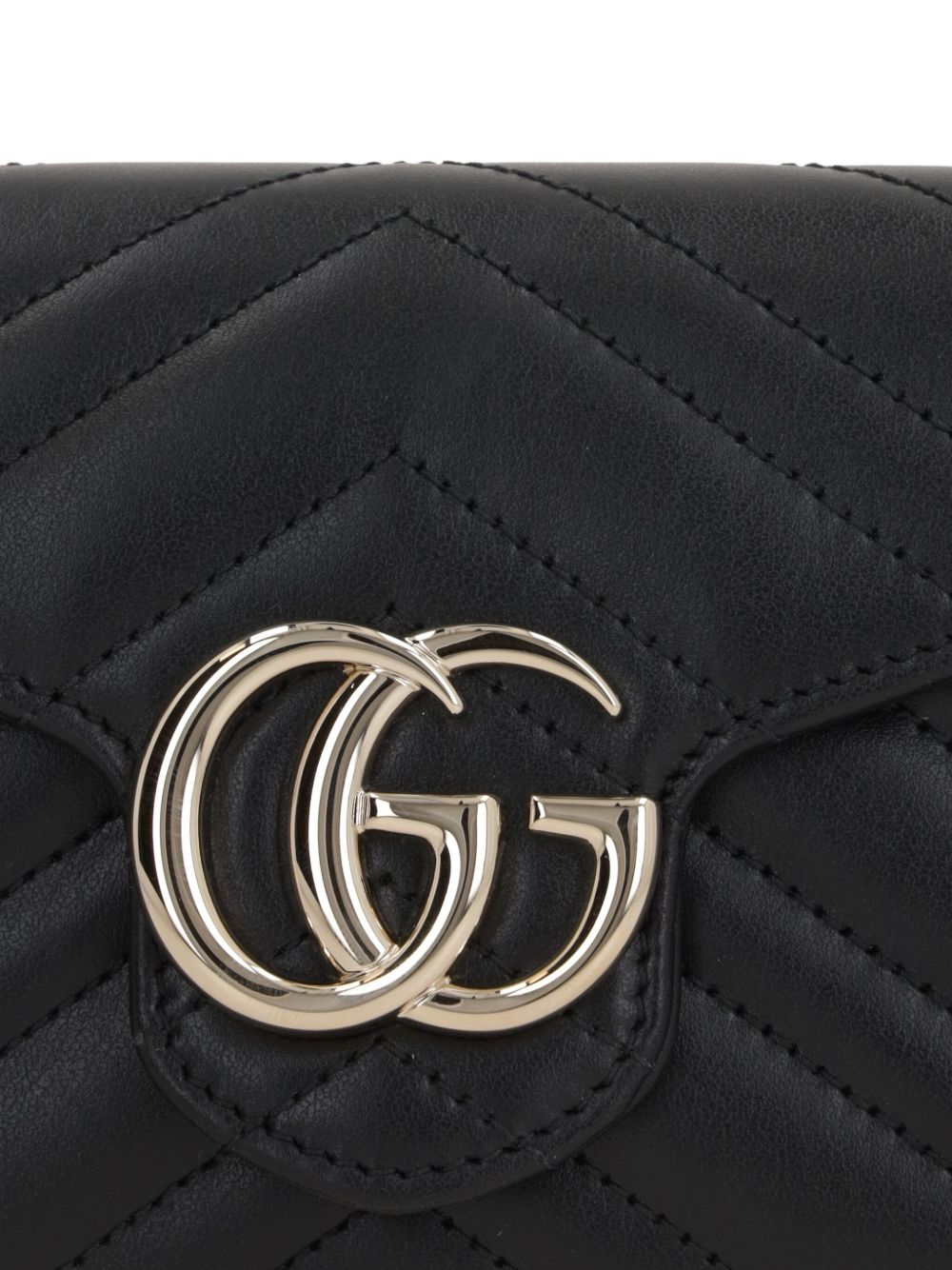 Gucci Women Gg Marmont Leather Wallet On Chain