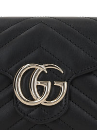 Gucci Women Gg Marmont Leather Wallet On Chain