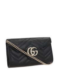 Gucci Women Gg Marmont Leather Wallet On Chain