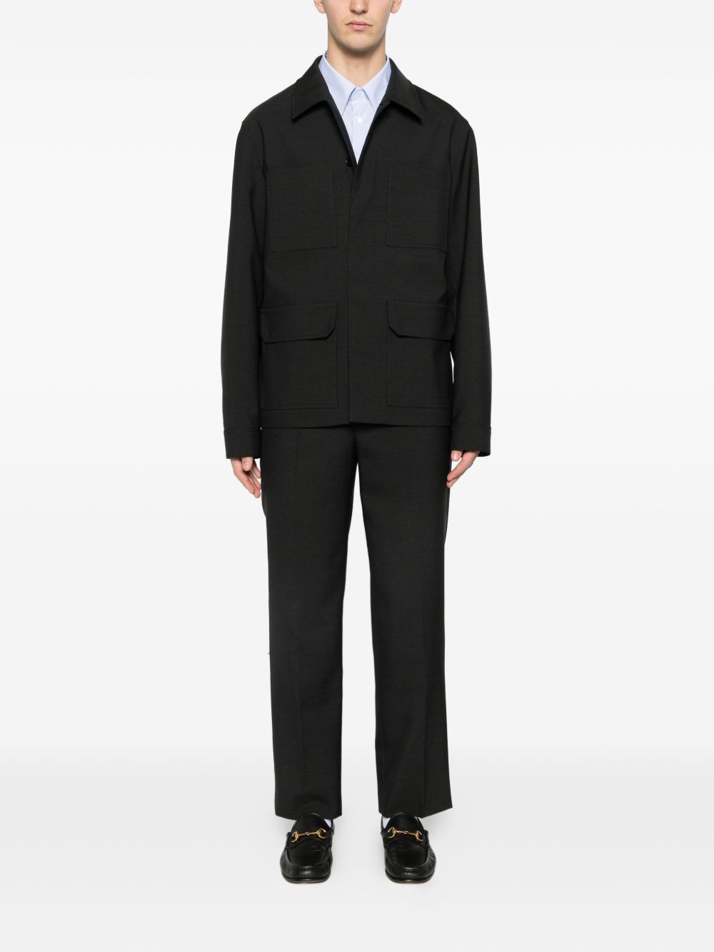 Gucci Men Striped Cotton Shirt