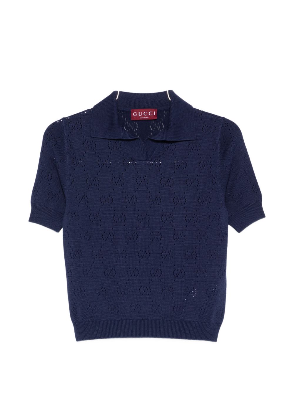 GUCCI Gucci Women Gg Cotton And Silk Polo Shirt