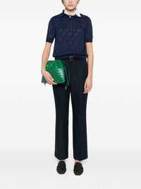 GUCCI Gucci Women Gg Cotton And Silk Polo Shirt
