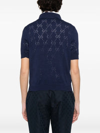 GUCCI Gucci Women Gg Cotton And Silk Polo Shirt