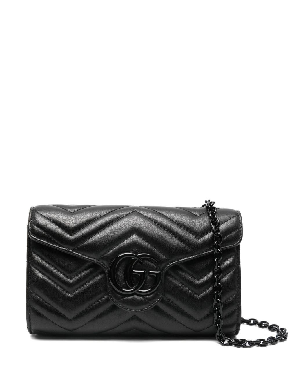 Gucci Women Gg Marmont Leather Wallet On Chain