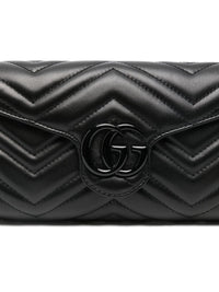 Gucci Women Gg Marmont Leather Wallet On Chain