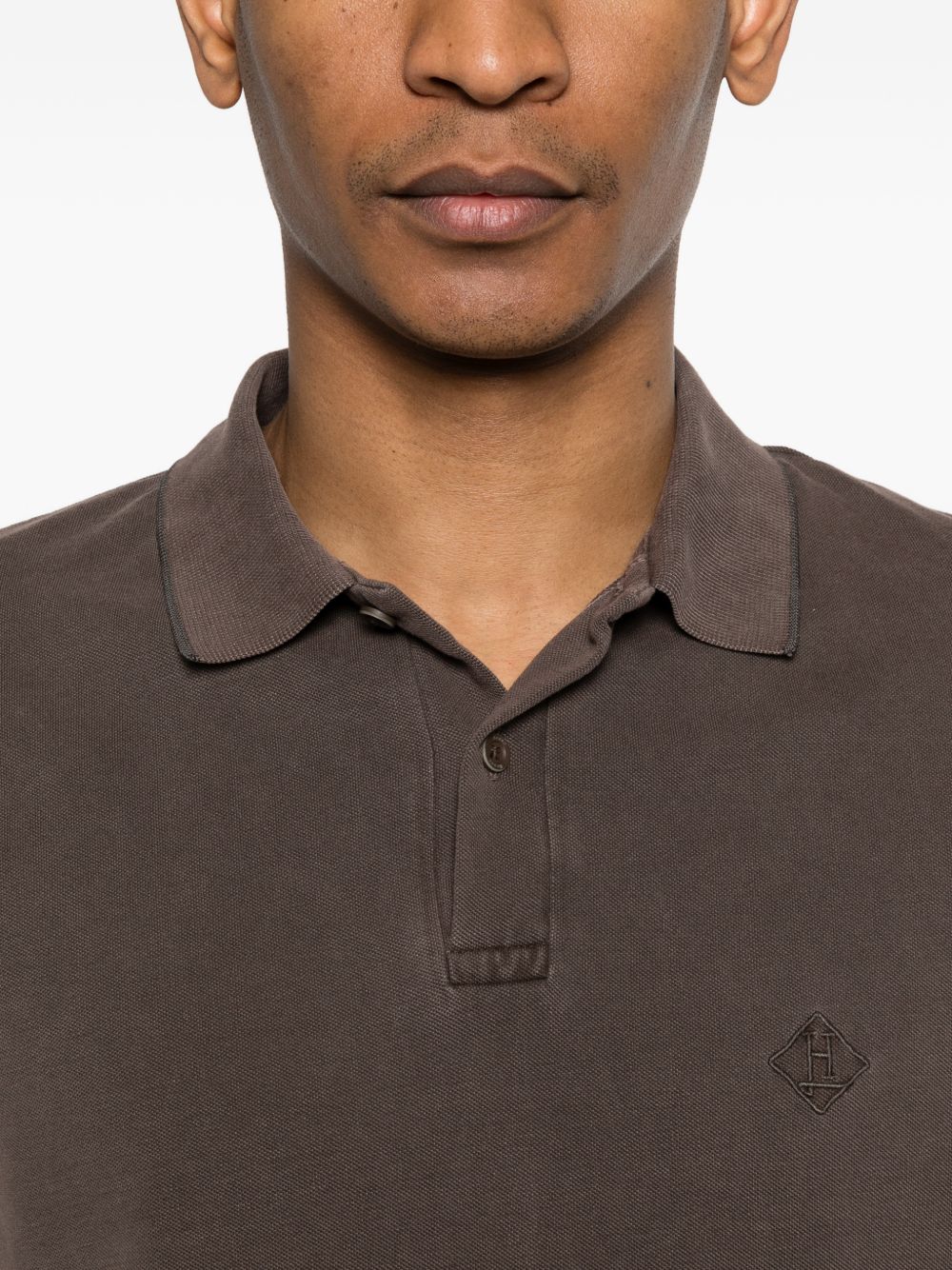 Herno Men Logo Cotton Polo Shirt