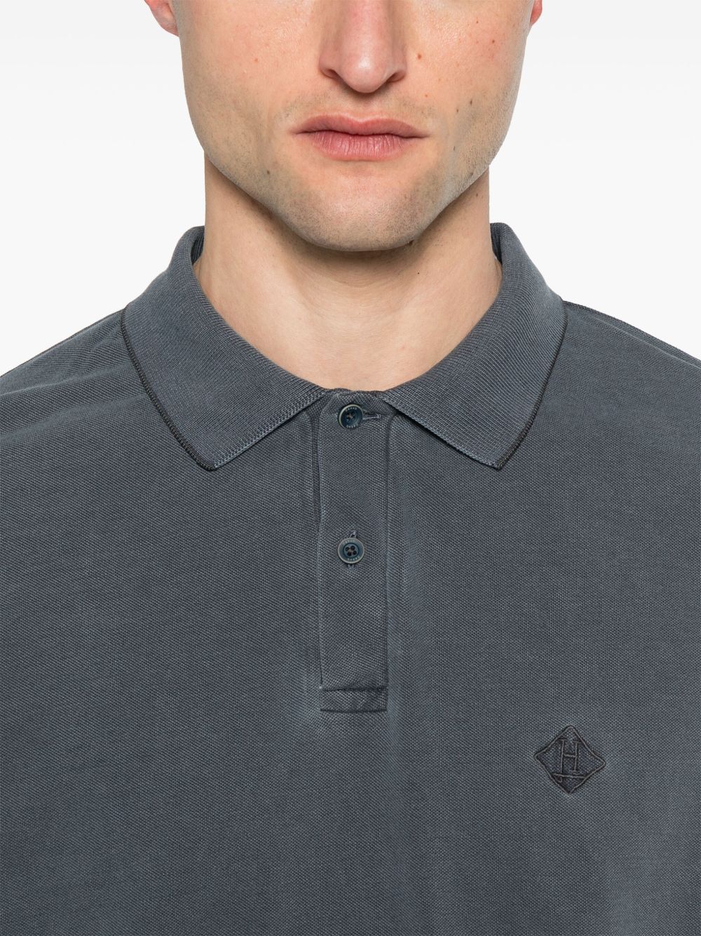 Herno Men Logo Cotton Polo Shirt