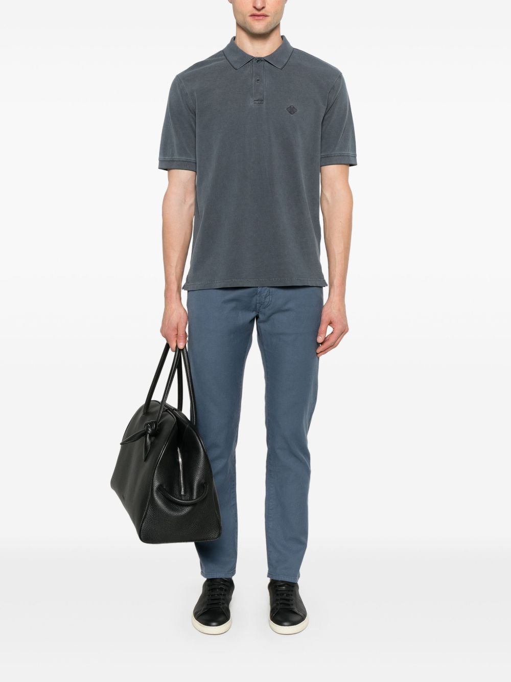 Herno Men Logo Cotton Polo Shirt