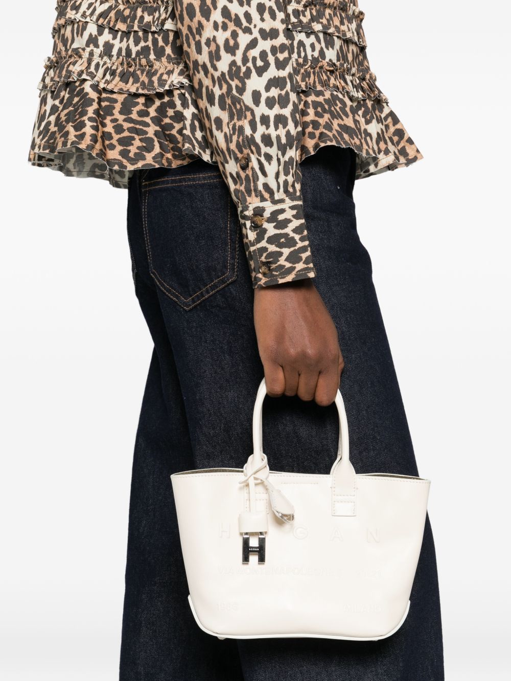 Hogan Women Mini Leather Tote Bag