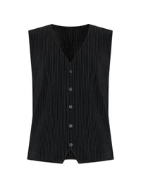 HOMME PLISSE' ISSEY MIYAKE Homme Plisse' Issey Miyake Men Pleated V-Necked Vest