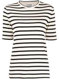 Jil Sander Women Striped Cotton T-Shirt