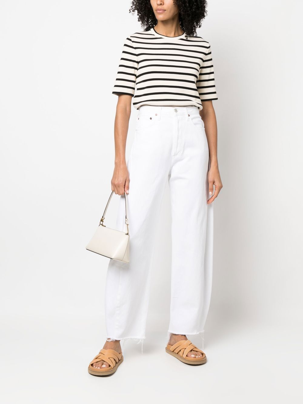 Jil Sander Women Striped Cotton T-Shirt