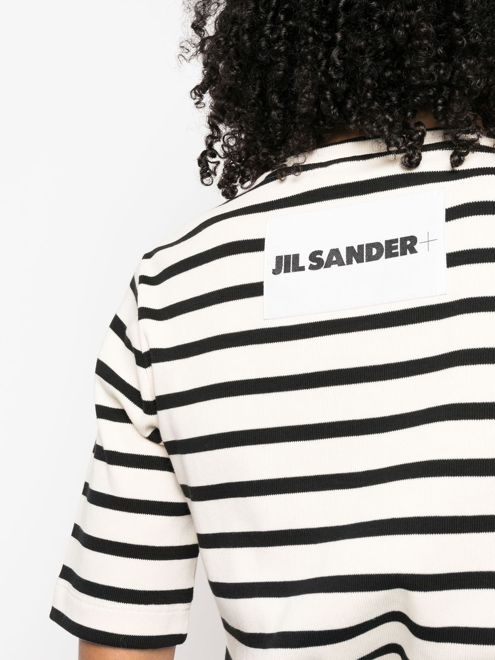 Jil Sander Women Striped Cotton T-Shirt