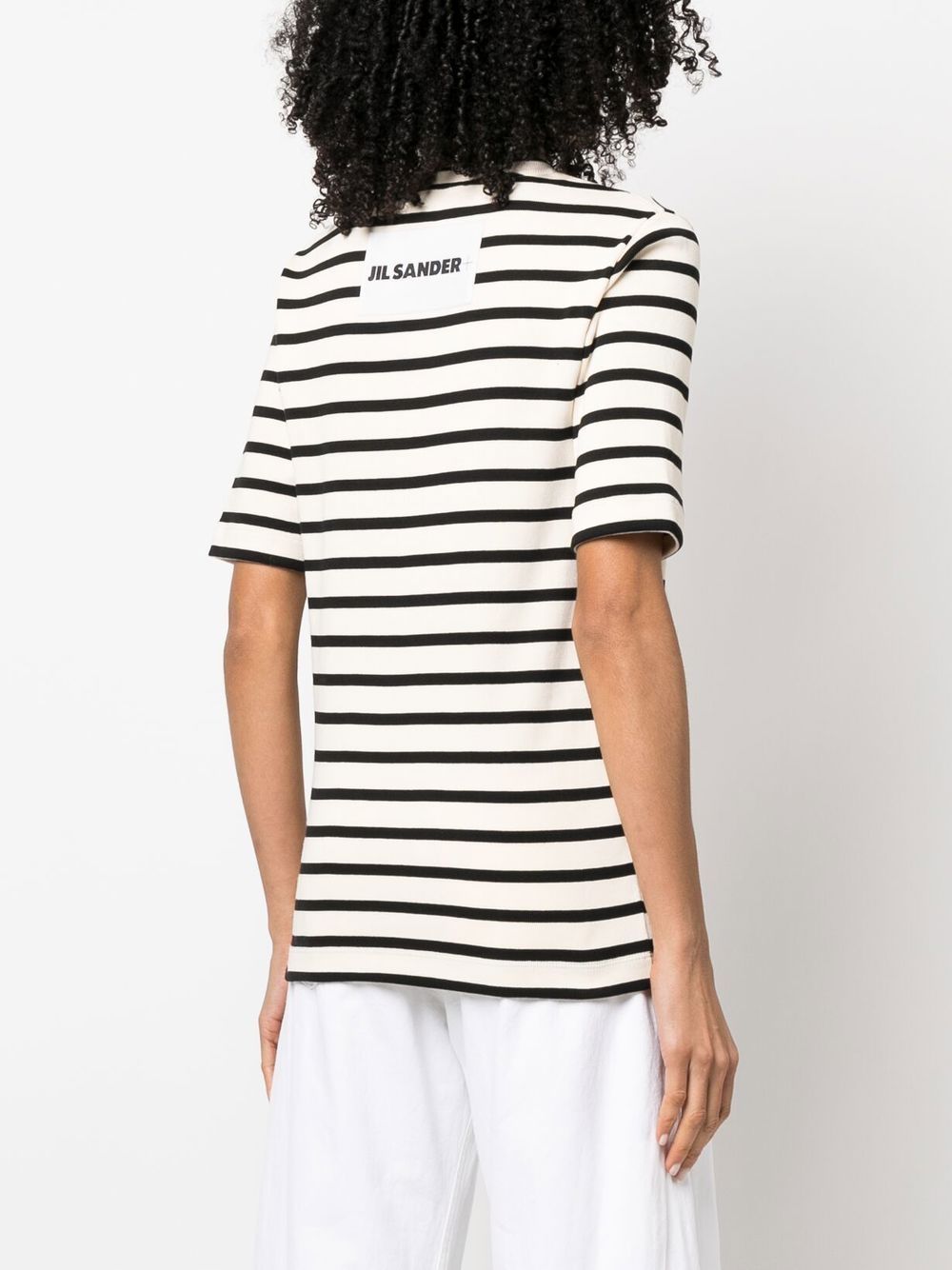 Jil Sander Women Striped Cotton T-Shirt