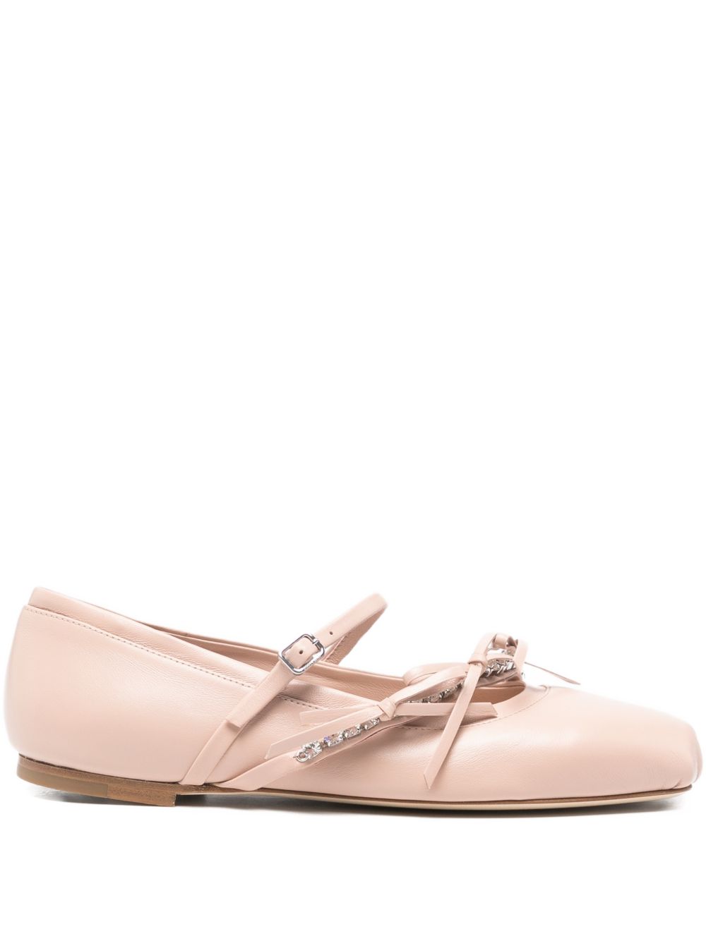 Jimmy Choo Women Loli Leather Ballet Flats