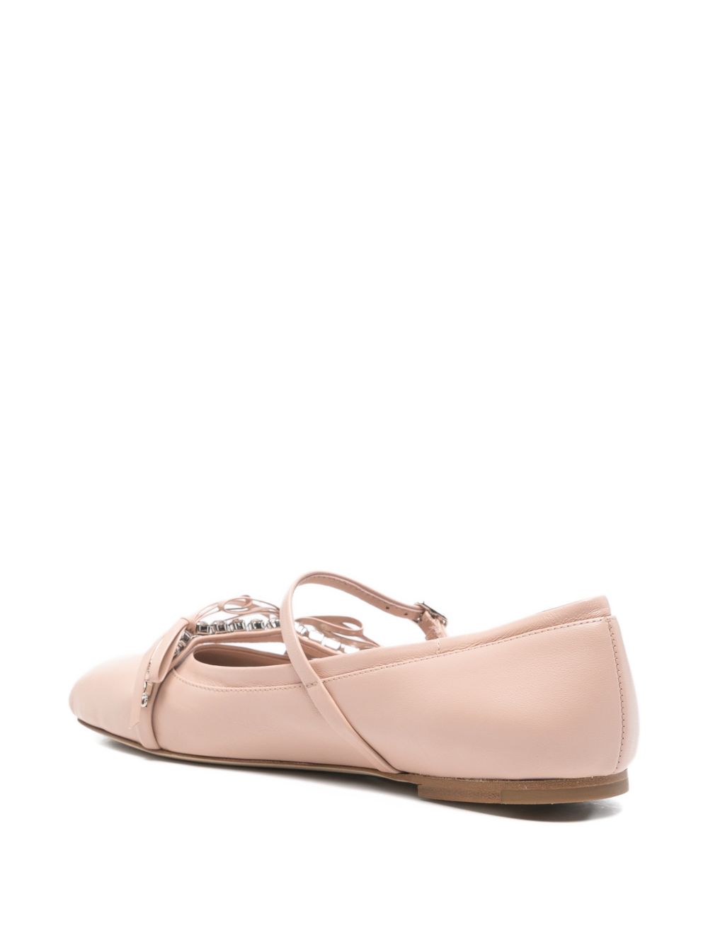 Jimmy Choo Women Loli Leather Ballet Flats