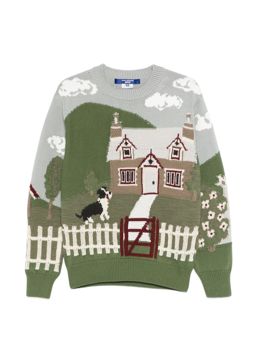 JUNYA WATANABE Junya Watanabe Men Printed Cotton Crewneck Sweater