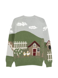 JUNYA WATANABE Junya Watanabe Men Printed Cotton Crewneck Sweater