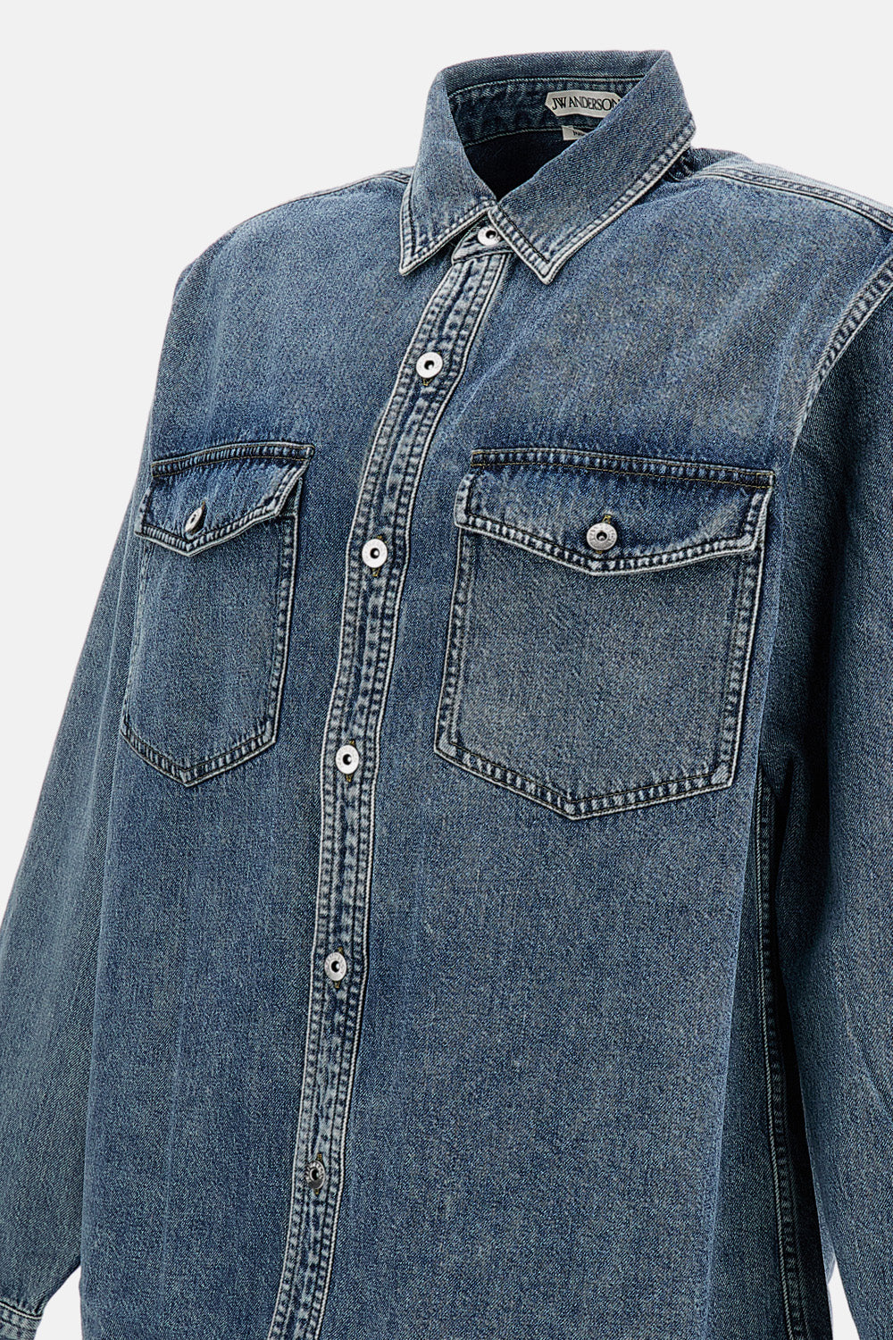 JW Anderson Jw Anderson Men Oversized Denim Shirt