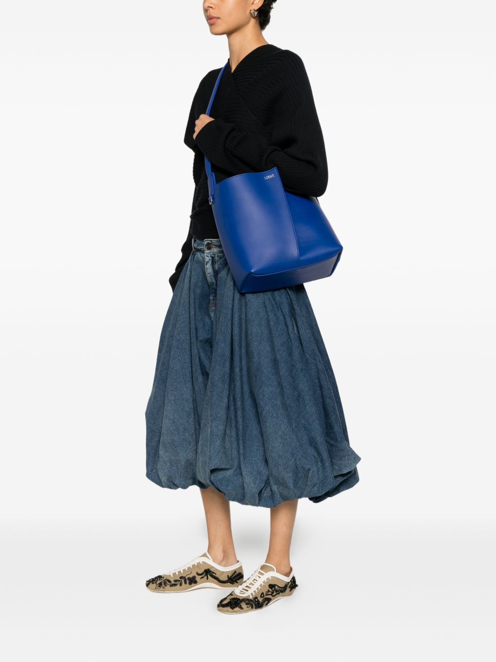 Loewe Women Bilbao Medium Leather Bucket Bag