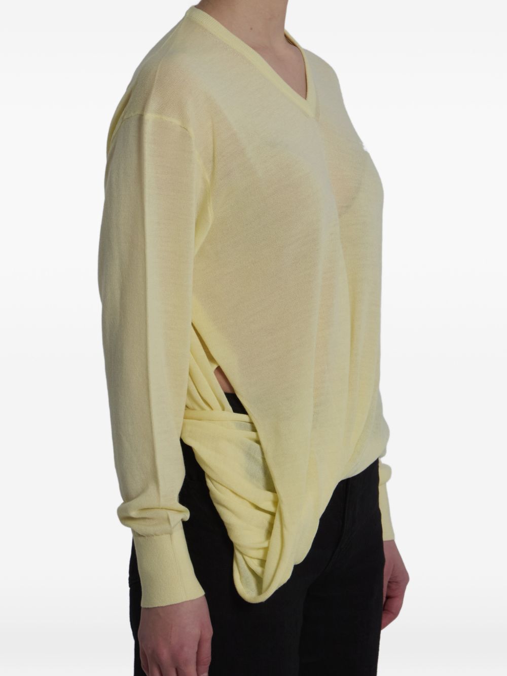 Loewe Women Wool V-Necked Sweater