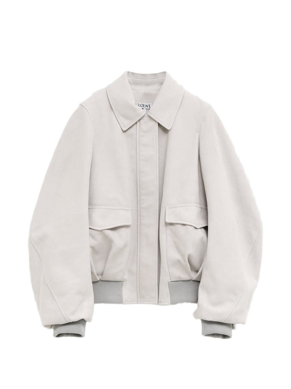 Loewe Women Suede Leather Bomber Jacket