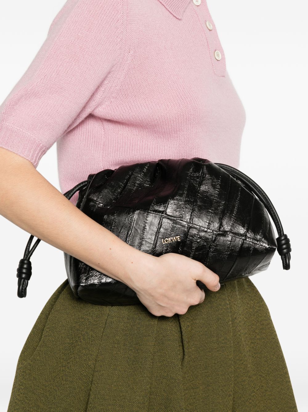 LOEWE Loewe Women Flamenco Leather Medium Clutch