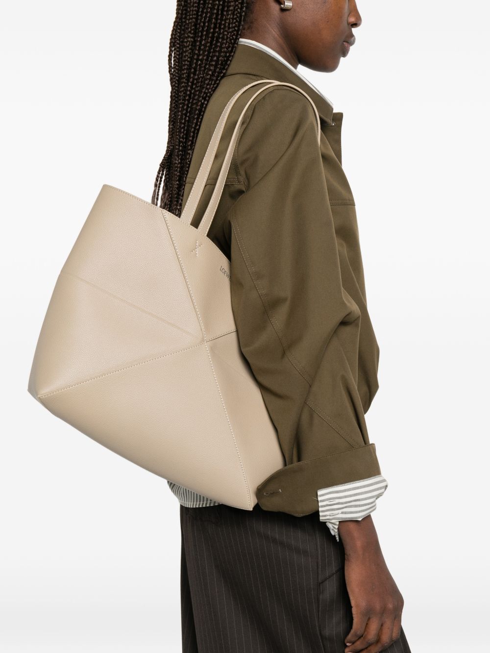 Loewe Women Puzzle Fold Medium Leather Tote