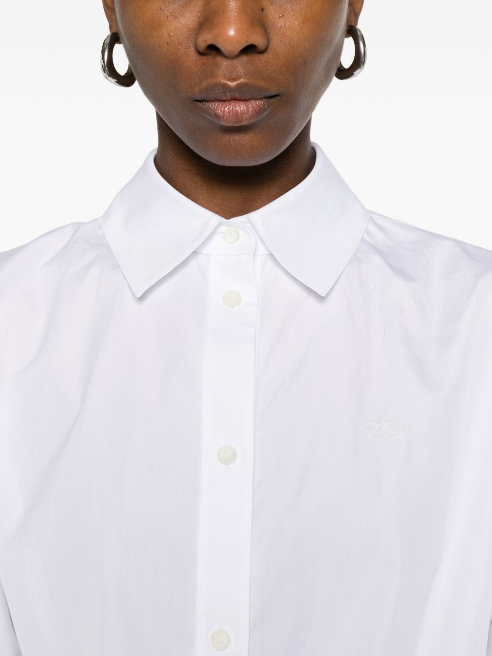 Loewe Women Cotton Draped Shirt