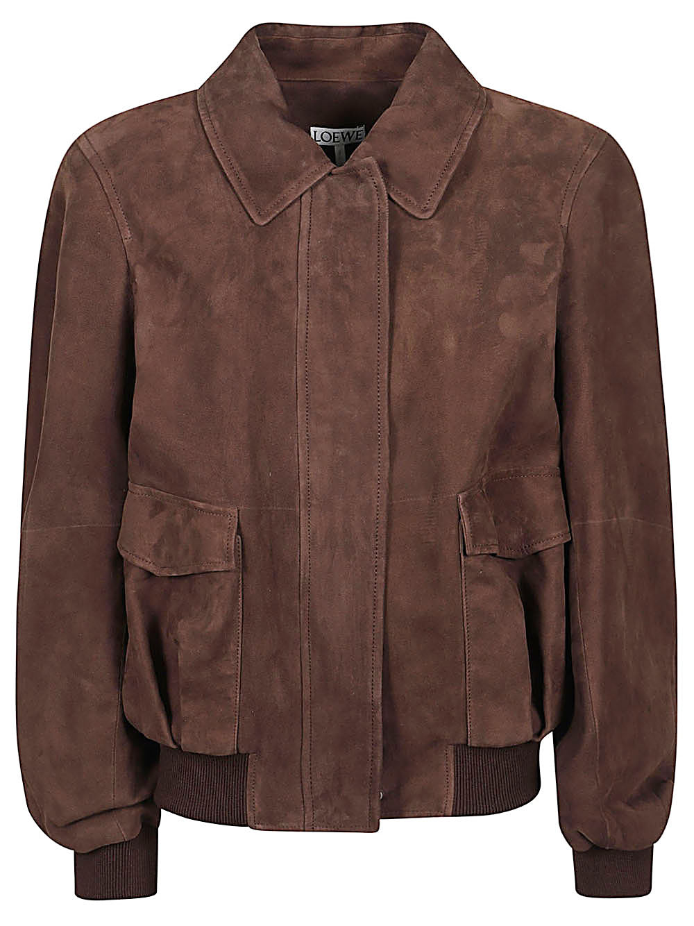 Loewe Women Suede Leather Bomber Jacket