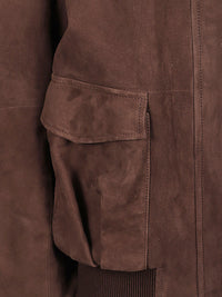 Loewe Women Suede Leather Bomber Jacket