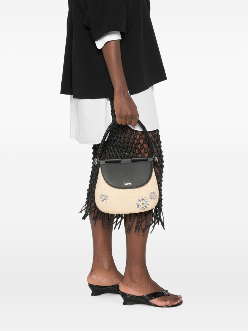 Loewe Paula's Ibiza Women Pescador Daisy Medium Rafia Handbag
