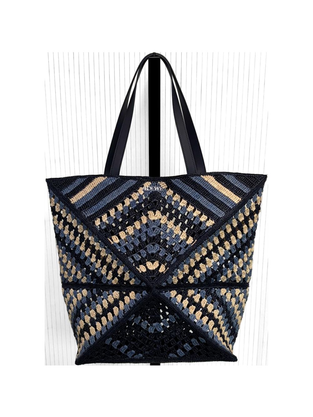LOEWE PAULA'S IBIZA Loewe Paula's Ibiza Men Puzzle Fold Xl Rafia Tote Bag