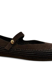 Loewe Paula's Ibiza Women Rio Suede And Rafia Ballets