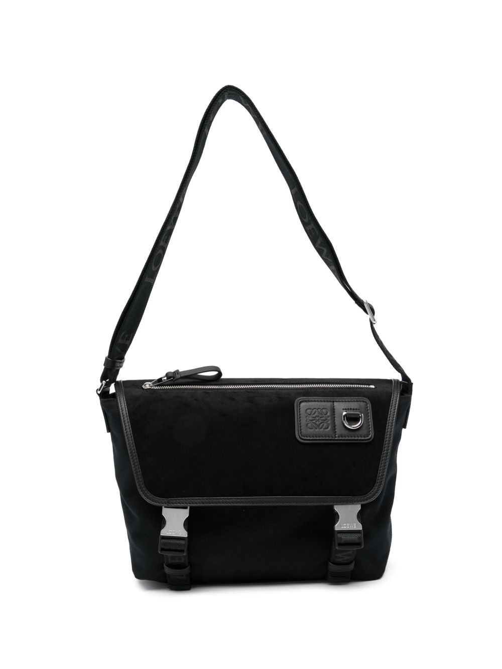 Loewe Men Flex Medium Canvas And Suede Crossbody Bag