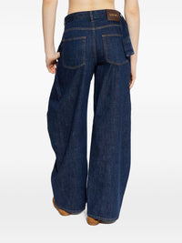 Loewe Women Belted Wide-Leg Denim Jeans