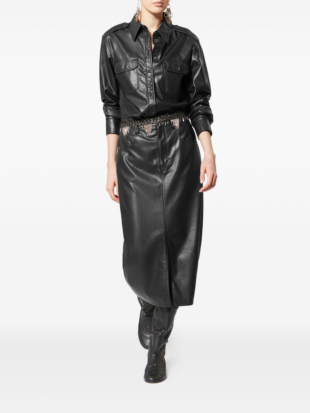 Marant Etoile Women Nilauria Faux Leather Skirt